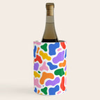 Colorful abstract organic shape art pattern Wine Chiller Gallery Image 3