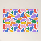 Colorful abstract organic shape art pattern Welcome Mat Gallery Image 1