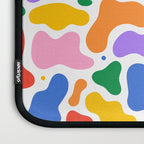 Colorful abstract organic shape art pattern Laptop Sleeve Gallery Image 3