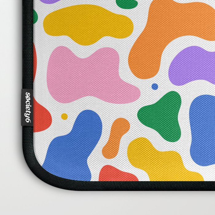 Colorful abstract organic shape art pattern Laptop Sleeve Gallery Image 3