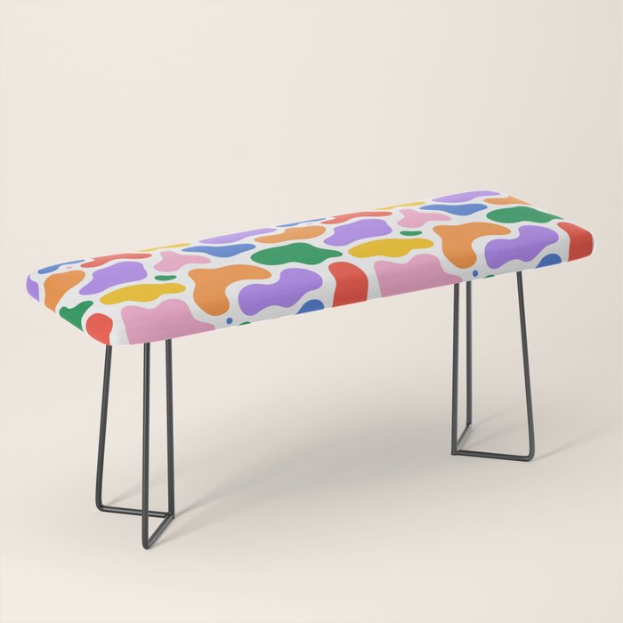 Colorful abstract organic shape art pattern Bench Gallery Image 1