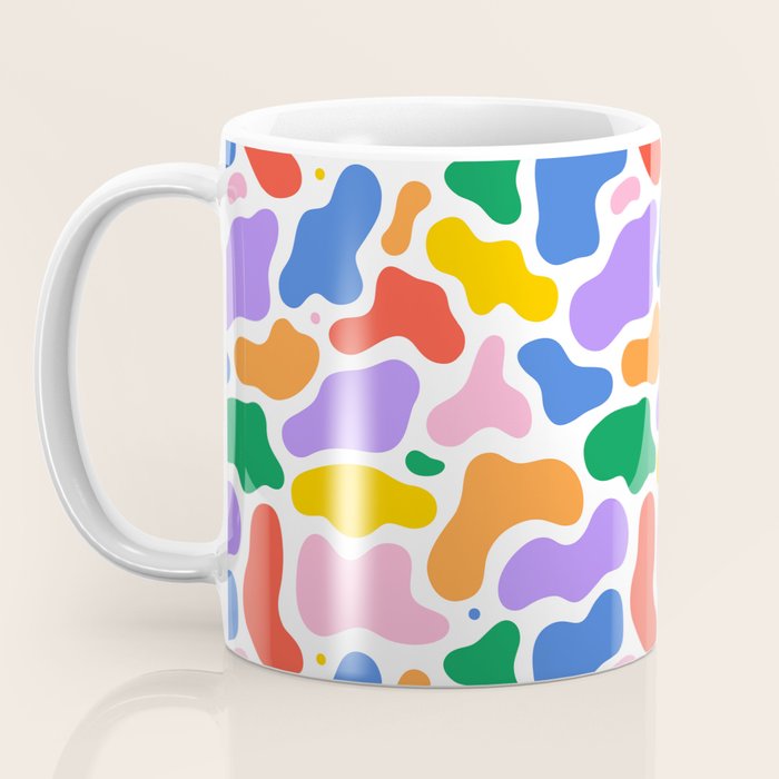 Colorful abstract organic shape art pattern Coffee Mug Gallery Image 3