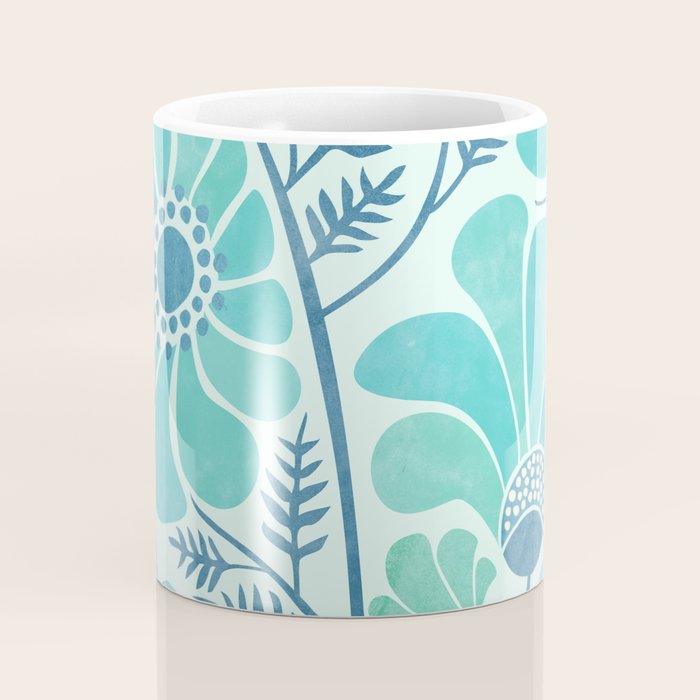 Himalayan Blue Poppies Floral Coffee Mug Gallery Image 4