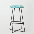 Himalayan Blue Poppies Floral Stool Gallery Image 1
