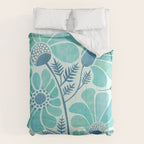 Himalayan Blue Poppies Floral Comforter Gallery Image 6