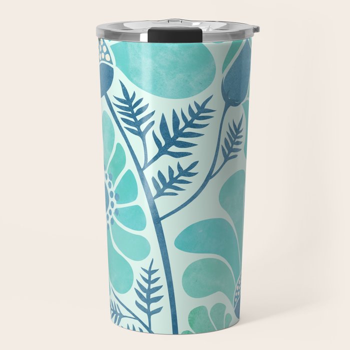 Himalayan Blue Poppies Floral Travel Mug Gallery Image 1