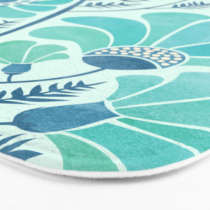 Himalayan Blue Poppies Floral Bath Mat Gallery Image 3
