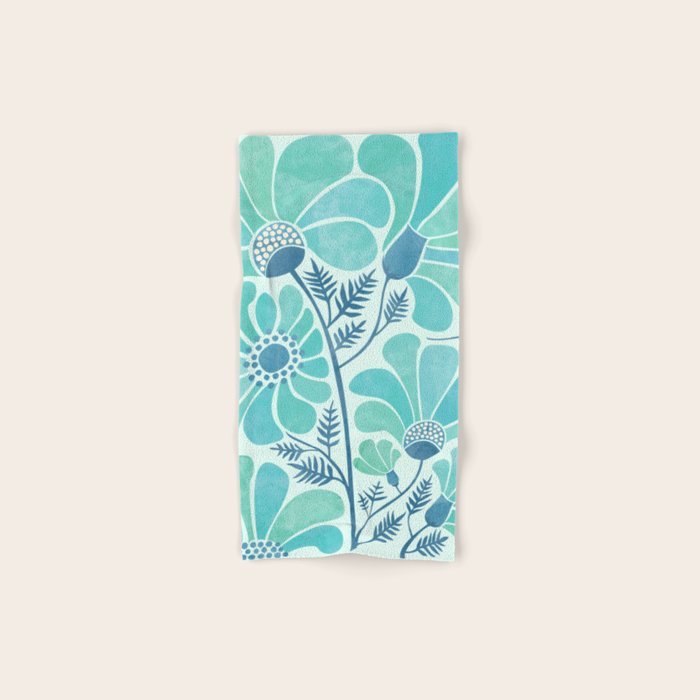 Himalayan Blue Poppies Floral Towels Gallery Image 1