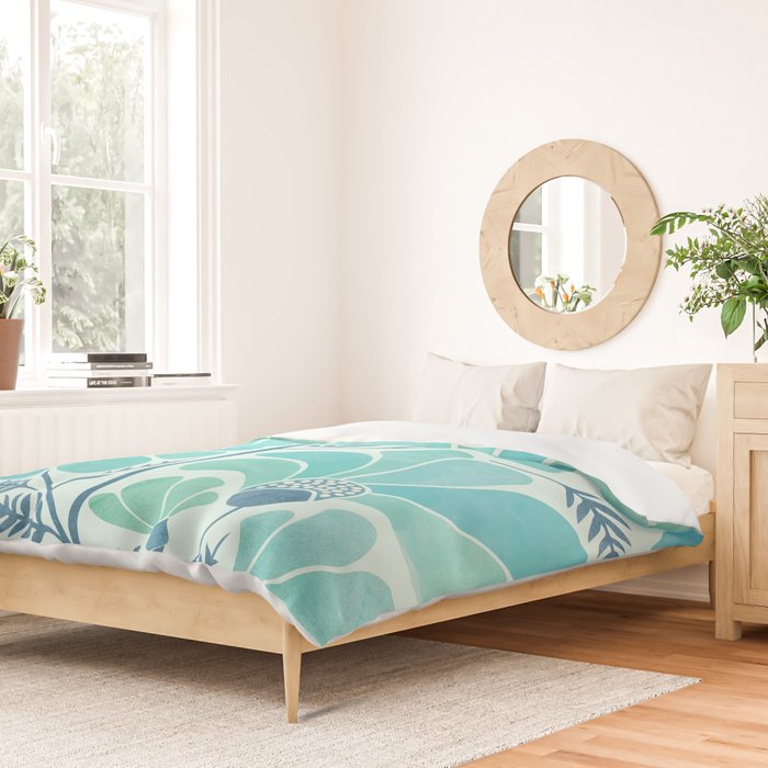 Himalayan Blue Poppies Floral Duvet Cover Gallery Image 2