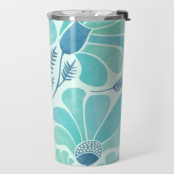 Himalayan Blue Poppies Floral Travel Mug Gallery Image 2