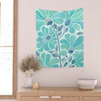 Himalayan Blue Poppies Floral Wall Tapestry Gallery Image 2