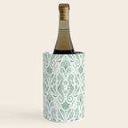 Seahorse Damask . Soft Aqua Wine Chiller Gallery Image 3