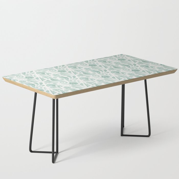 Seahorse Damask . Soft Aqua Coffee Table Gallery Image 1