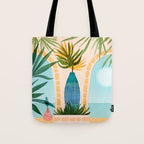 Welcome To The Hotel California Illustrated Landscape / Villa Series Tote Bag Gallery Image 1