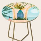 Welcome To The Hotel California Illustrated Landscape / Villa Series Side Table Gallery Image 2