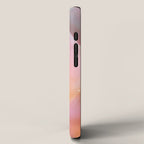 Boho Celestial Moon Abstract Cosmic Aura Art in Soft Pastels iPhone Case Gallery Image 2