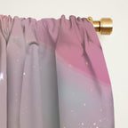 Boho Celestial Moon Abstract Cosmic Aura Art in Soft Pastels Window Curtain Gallery Image 2