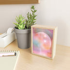 Boho Celestial Moon Abstract Cosmic Aura Art in Soft Pastels Mini Art Print Gallery Image 2