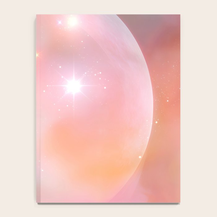 Boho Celestial Moon Abstract Cosmic Aura Art in Soft Pastels Notebook Gallery Image 4