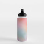 Boho Celestial Moon Abstract Cosmic Aura Art in Soft Pastels Water Bottle Gallery Image 3