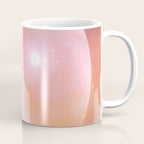 Boho Celestial Moon Abstract Cosmic Aura Art in Soft Pastels Coffee Mug Gallery Image 1