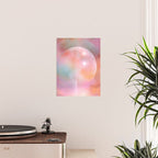 Boho Celestial Moon Abstract Cosmic Aura Art in Soft Pastels Poster Gallery Image 2
