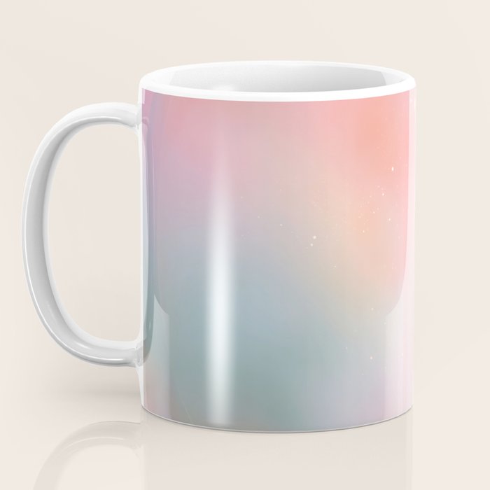 Boho Celestial Moon Abstract Cosmic Aura Art in Soft Pastels Coffee Mug Gallery Image 3