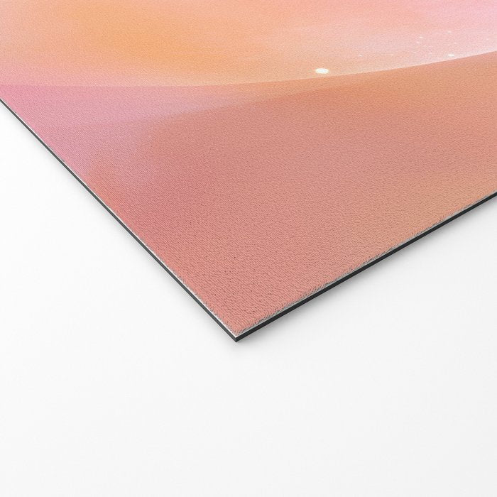 Boho Celestial Moon Abstract Cosmic Aura Art in Soft Pastels Welcome Mat Gallery Image 2