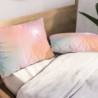 Boho Celestial Moon Abstract Cosmic Aura Art in Soft Pastels Pillow Sham Gallery Image 2