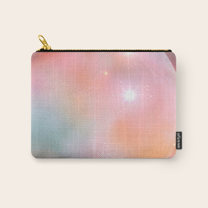 Boho Celestial Moon Abstract Cosmic Aura Art in Soft Pastels Carry All Pouch Gallery Image 1