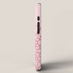 Pink Retro Garden Flower Cuff Minimal 60s Pastel Floral iPhone Case Gallery Image 2