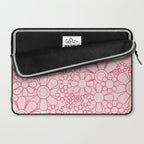 Pink Retro Garden Flower Cuff Minimal 60s Pastel Floral Laptop Sleeve Gallery Image 2
