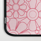 Pink Retro Garden Flower Cuff Minimal 60s Pastel Floral Laptop Sleeve Gallery Image 3