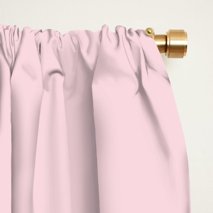 Pink Retro Garden Flower Cuff Minimal 60s Pastel Floral Window Curtain Gallery Image 2