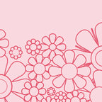 Pink Retro Garden Flower Cuff Minimal 60s Pastel Floral Coffee Mug Gallery Image 2