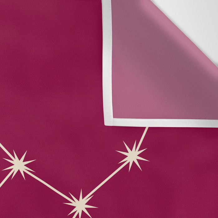 Virgo Zodiac Star Constellation Line Art Magenta Pink Wall Tapestry Gallery Image 3
