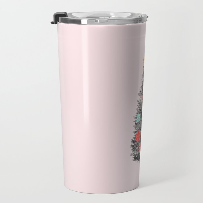 Retro Christmes tree no2 Travel Mug Gallery Image 3
