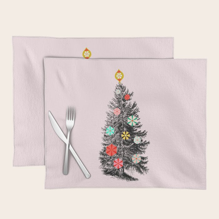 Retro Christmes tree no2 Placemat Gallery Image 1