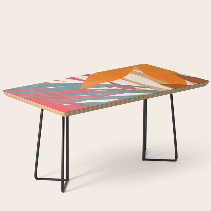 Abstract Boho Tropical Foliage 3 Coffee Table Gallery Image 1