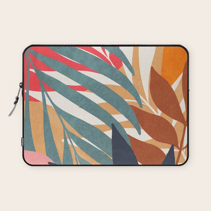 Abstract Boho Tropical Foliage 3 Laptop Sleeve Gallery Image 1
