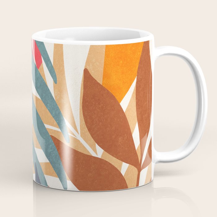 Abstract Boho Tropical Foliage 3 Coffee Mug Gallery Image 1