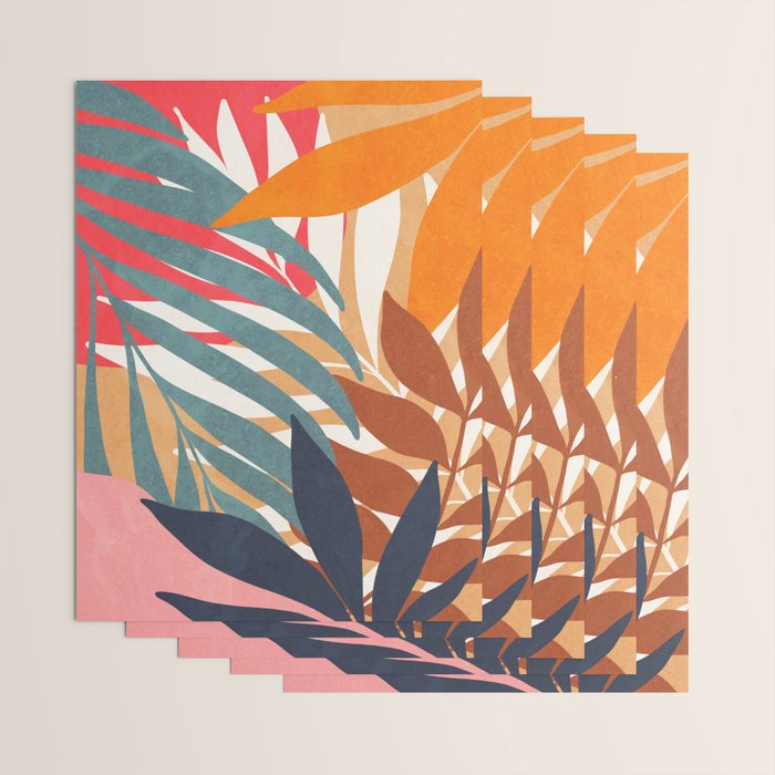 Abstract Boho Tropical Foliage 3 Wrapping Paper Gallery Image 3