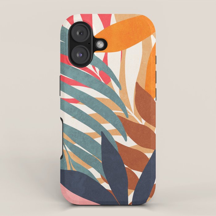 Abstract Boho Tropical Foliage 3 iPhone Case Gallery Image 1