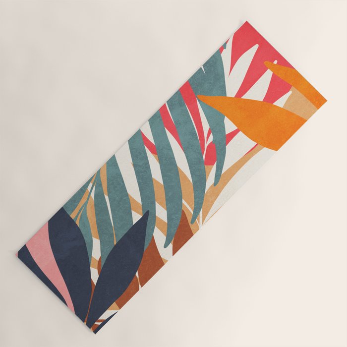 Abstract Boho Tropical Foliage 3 Yoga Mat Gallery Image 1