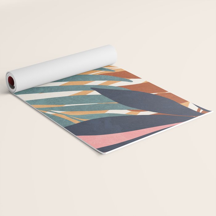 Abstract Boho Tropical Foliage 3 Yoga Mat Gallery Image 2