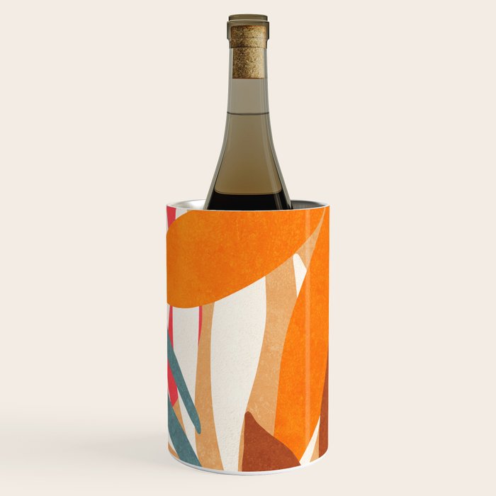 Abstract Boho Tropical Foliage 3 Wine Chiller Gallery Image 3