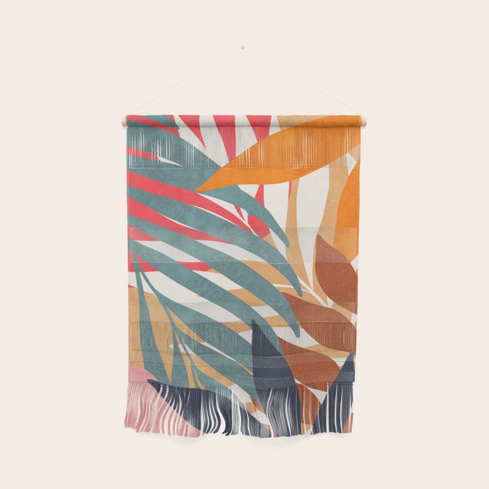 Abstract Boho Tropical Foliage 3 Wall Hanging Gallery Image 1