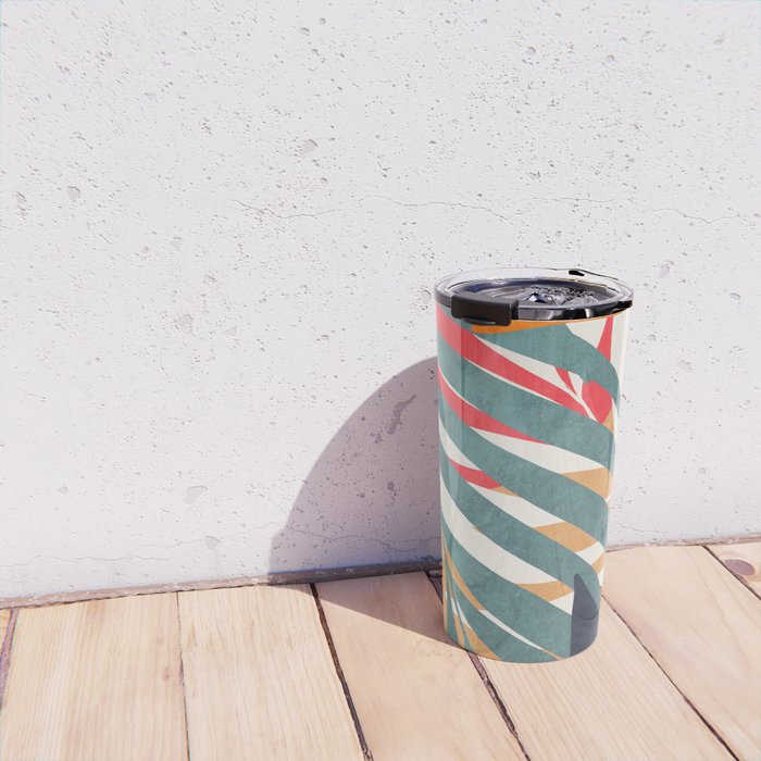Abstract Boho Tropical Foliage 3 Travel Mug Gallery Image 4