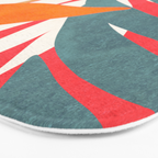 Abstract Boho Tropical Foliage 3 Bath Mat Gallery Image 3