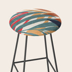 Abstract Boho Tropical Foliage 3 Stool Gallery Image 2